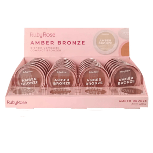 amber bronze bronzer compacto rubyrose box/24pcs